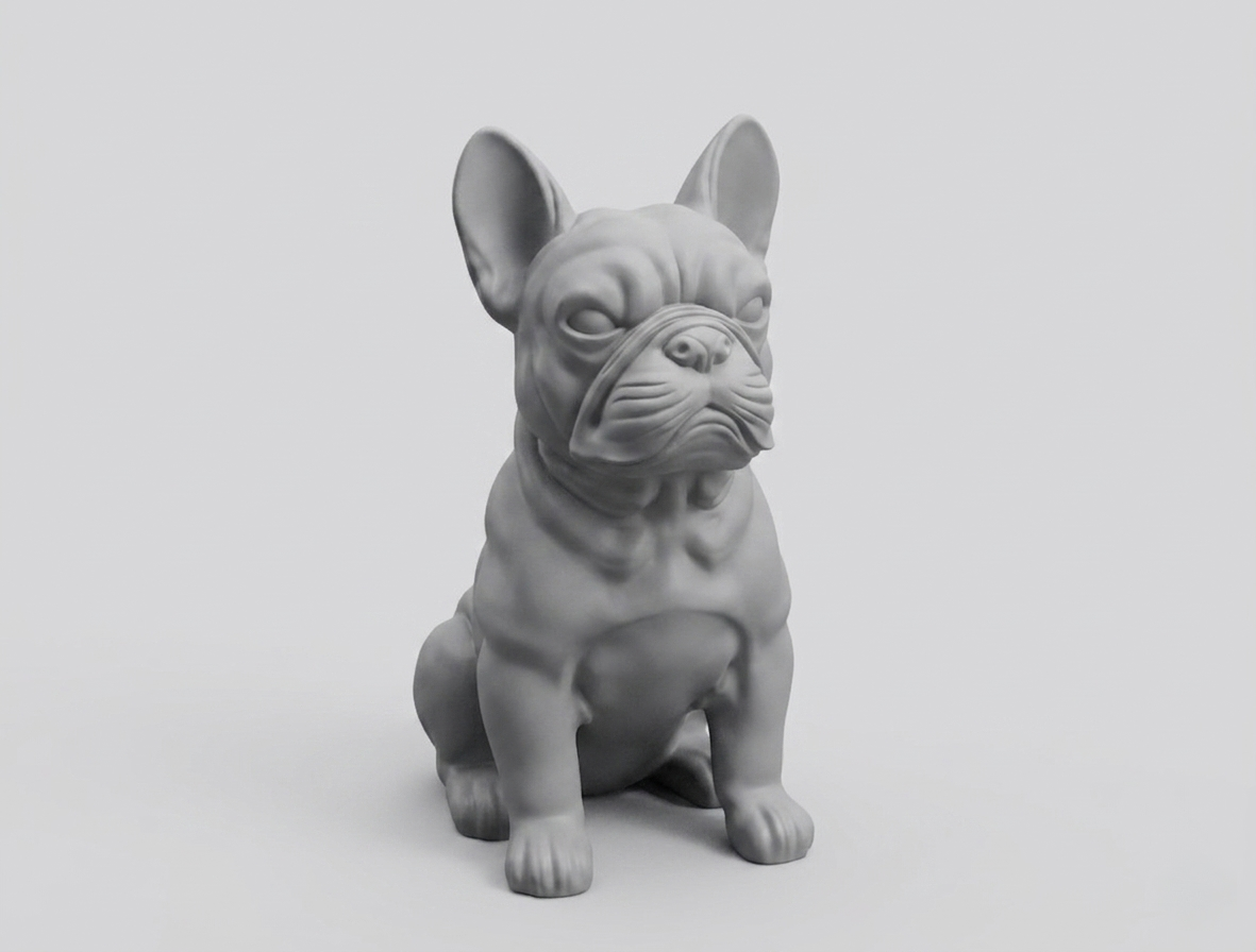 Modèle 3D Bouledogue Français - Fichier STL Original à Télécharger