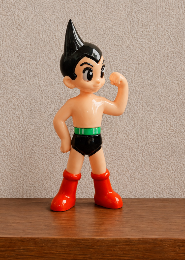 Figurine robot manga rétro imprimée en 3D en ABS brillant