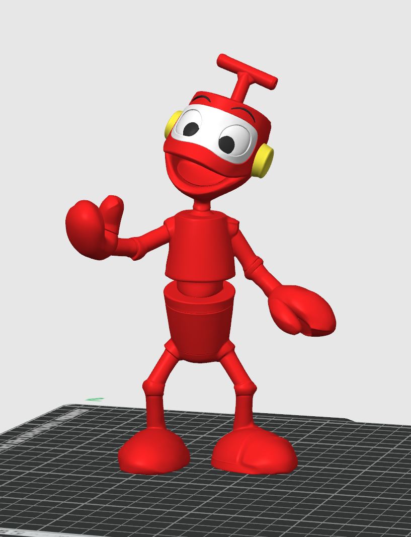Robot rétro années 80 – aperçu du fichier numérique 3D