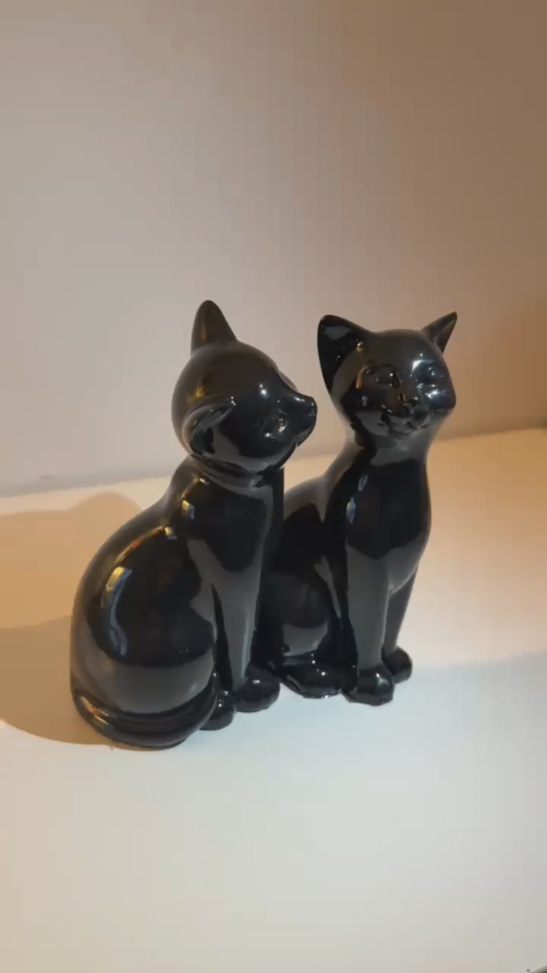 Duo de chats décoratifs en impression 3D